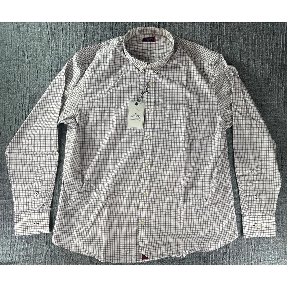 UNTUCKit Men's Piedmont WF XXX-LARGE Tall Long Sleeve Button Down Check‎ Cotton
